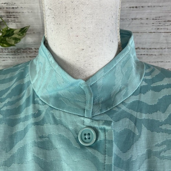 Linea by Louis Dell'Olio Blazer Jacket size Small Blue Jacquard Wedding Church - Picture 4 of 15